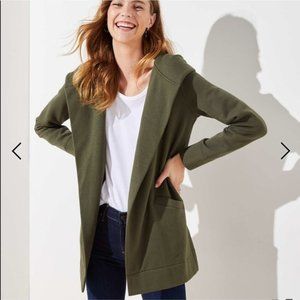 LOFT NWT Hooded Sweater -- Olive Green Size M